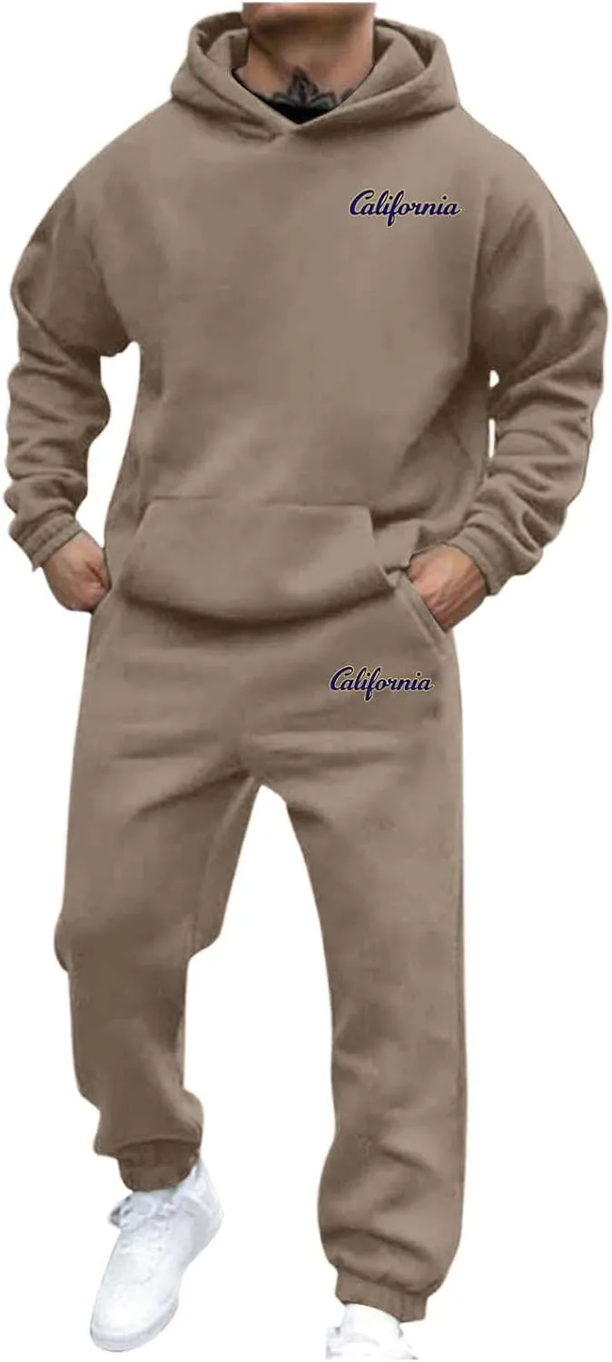 Men's Tracksuit 2 Piece Hoodies Casual Jogging Gym Sweat Suits for Men Jogging Sweatshirts Athletic Sweatsuits Sets