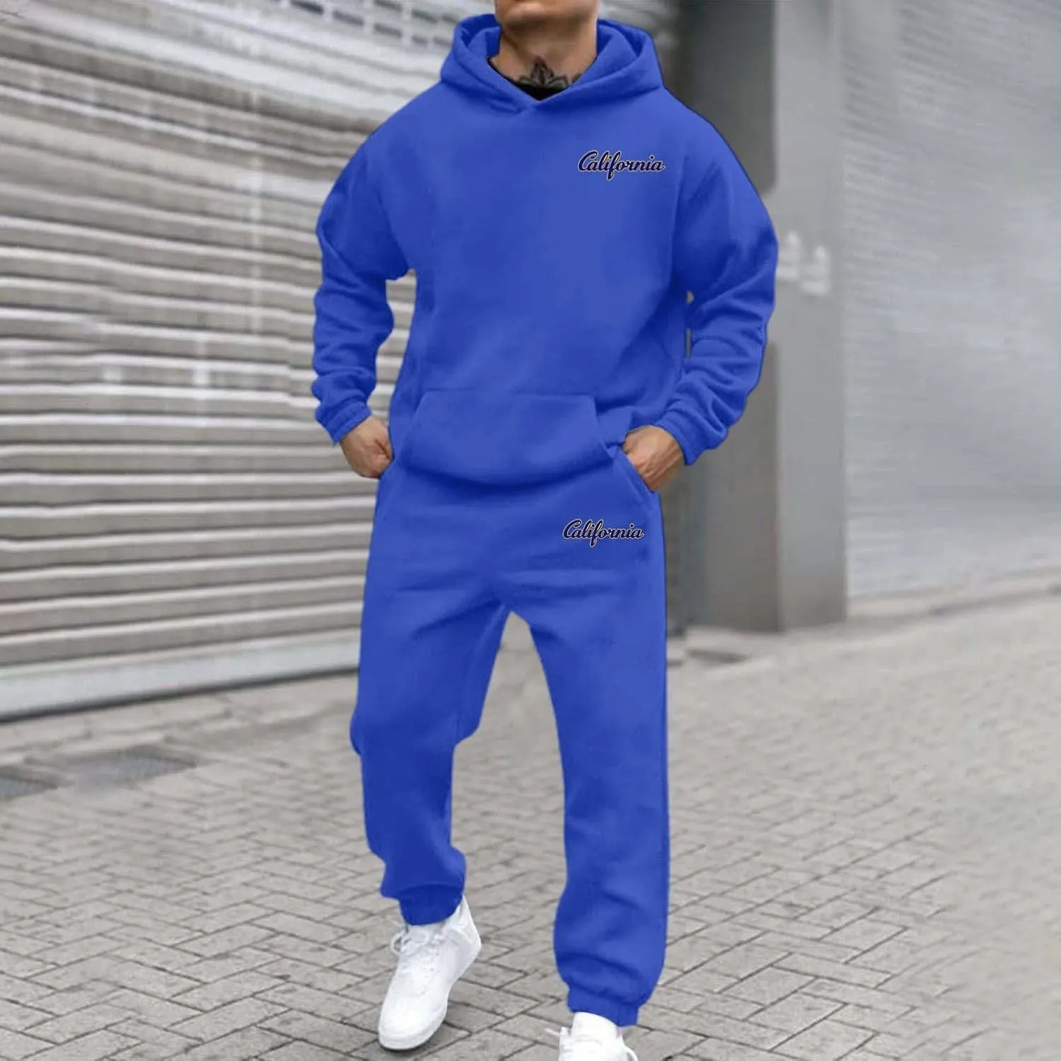 Men's Tracksuit 2 Piece Hoodies Casual Jogging Gym Sweat Suits for Men Jogging Sweatshirts Athletic Sweatsuits Sets