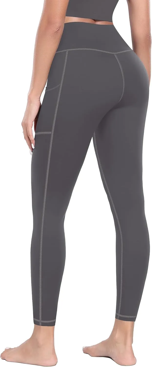 MIRITY High Waist Yoga Leggings with Pockets for Women - Buttery Soft Workout Stretchy Yoga Pants Pack of 4