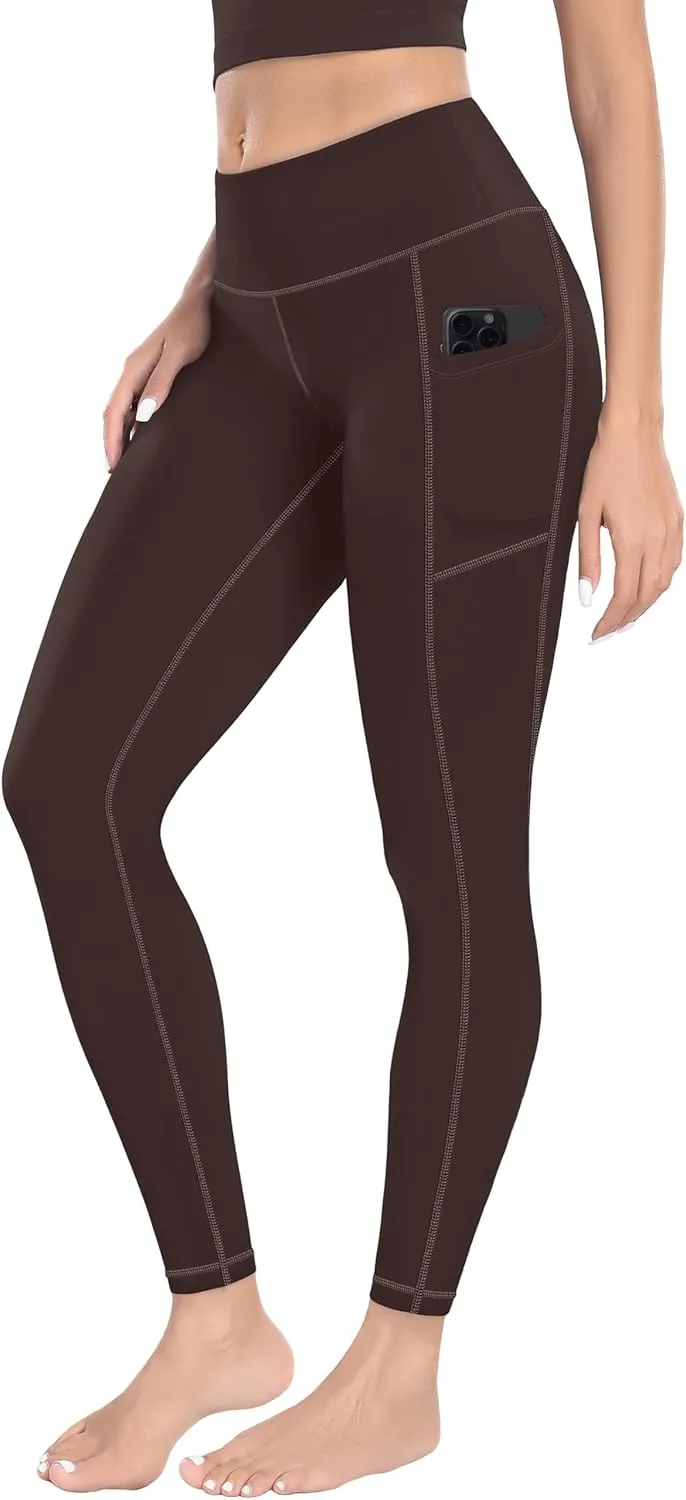 MIRITY High Waist Yoga Leggings with Pockets for Women - Buttery Soft Workout Stretchy Yoga Pants Pack of 4