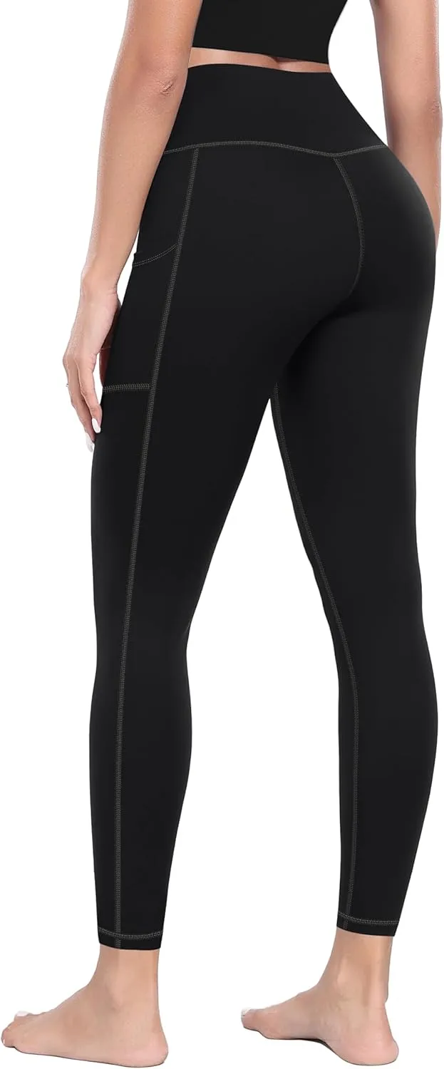 MIRITY High Waist Yoga Leggings with Pockets for Women - Buttery Soft Workout Stretchy Yoga Pants Pack of 4