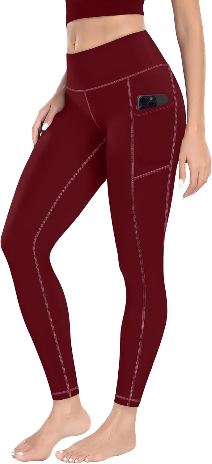 MIRITY High Waist Yoga Leggings with Pockets for Women - Buttery Soft Workout Stretchy Yoga Pants Pack of 4
