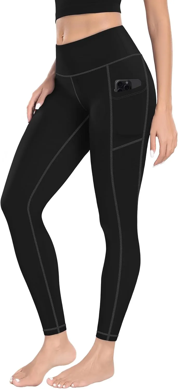 MIRITY High Waist Yoga Leggings with Pockets for Women - Buttery Soft Workout Stretchy Yoga Pants Pack of 4