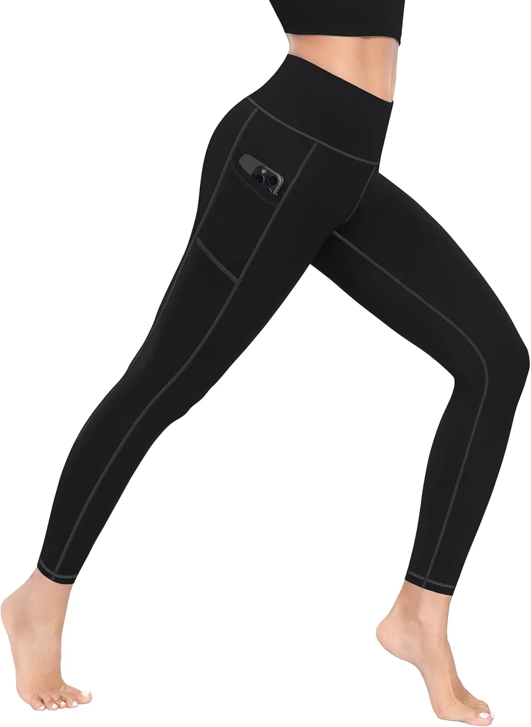 MIRITY High Waist Yoga Leggings with Pockets for Women - Buttery Soft Workout Stretchy Yoga Pants Pack of 4