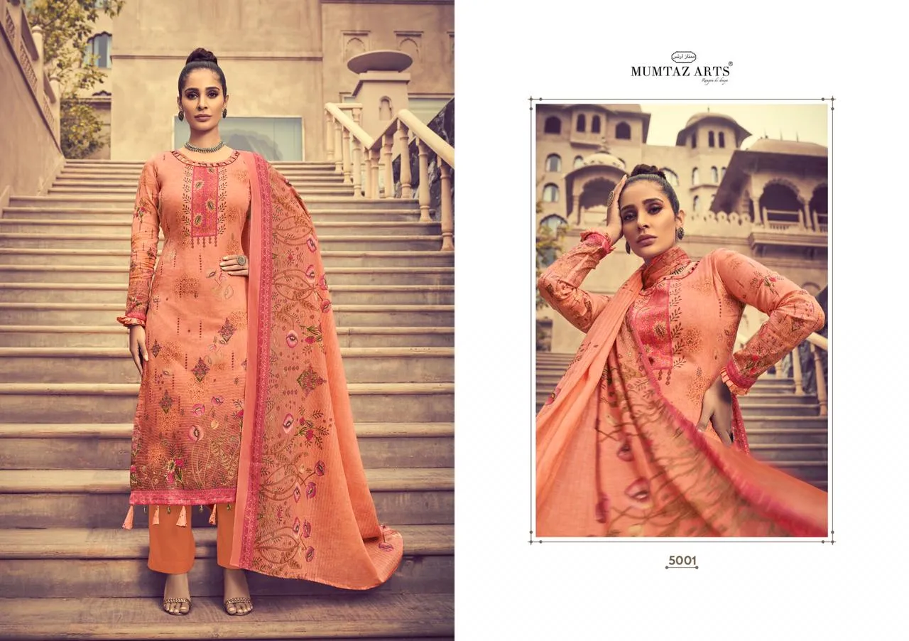 MUMTAZ ARTS GULBAGH ORIGINAL JAM SATIN DIGITAL PRINT SUIT
