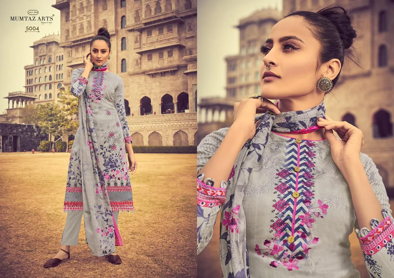 MUMTAZ ARTS GULBAGH ORIGINAL JAM SATIN DIGITAL PRINT SUIT