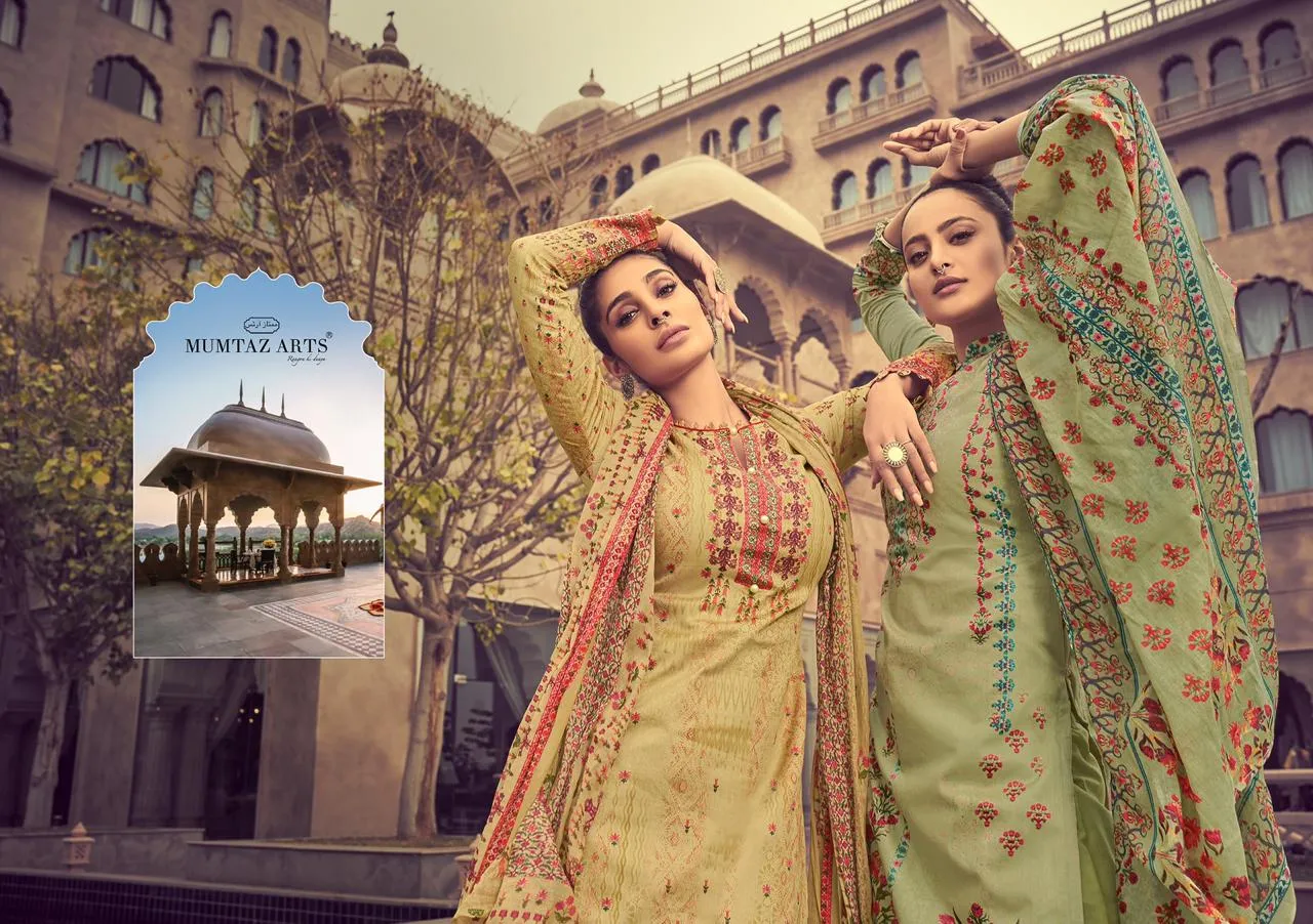 MUMTAZ ARTS GULBAGH ORIGINAL JAM SATIN DIGITAL PRINT SUIT