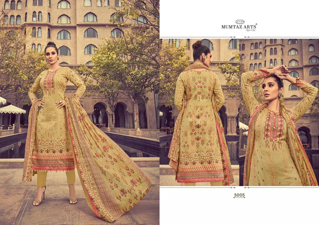 MUMTAZ ARTS GULBAGH ORIGINAL JAM SATIN DIGITAL PRINT SUIT