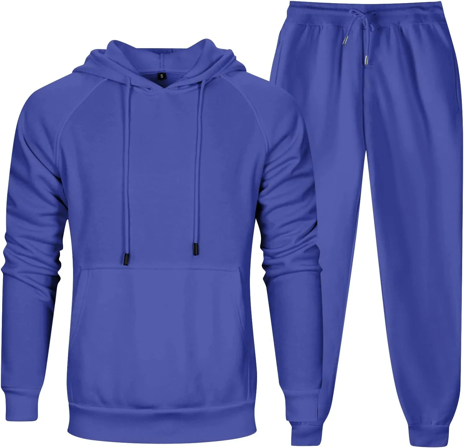 Muyise Men's Jogging Tracksuit 2 Piece Athletic Outfit Long Sleeve Hoodie and Pants Sports Athletic Sweatsuit Pullover Suits