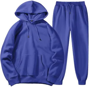 Muyise Men's Jogging Tracksuit 2 Piece Athletic Outfit Long Sleeve Hoodie and Pants Sports Athletic Sweatsuit Pullover Suits