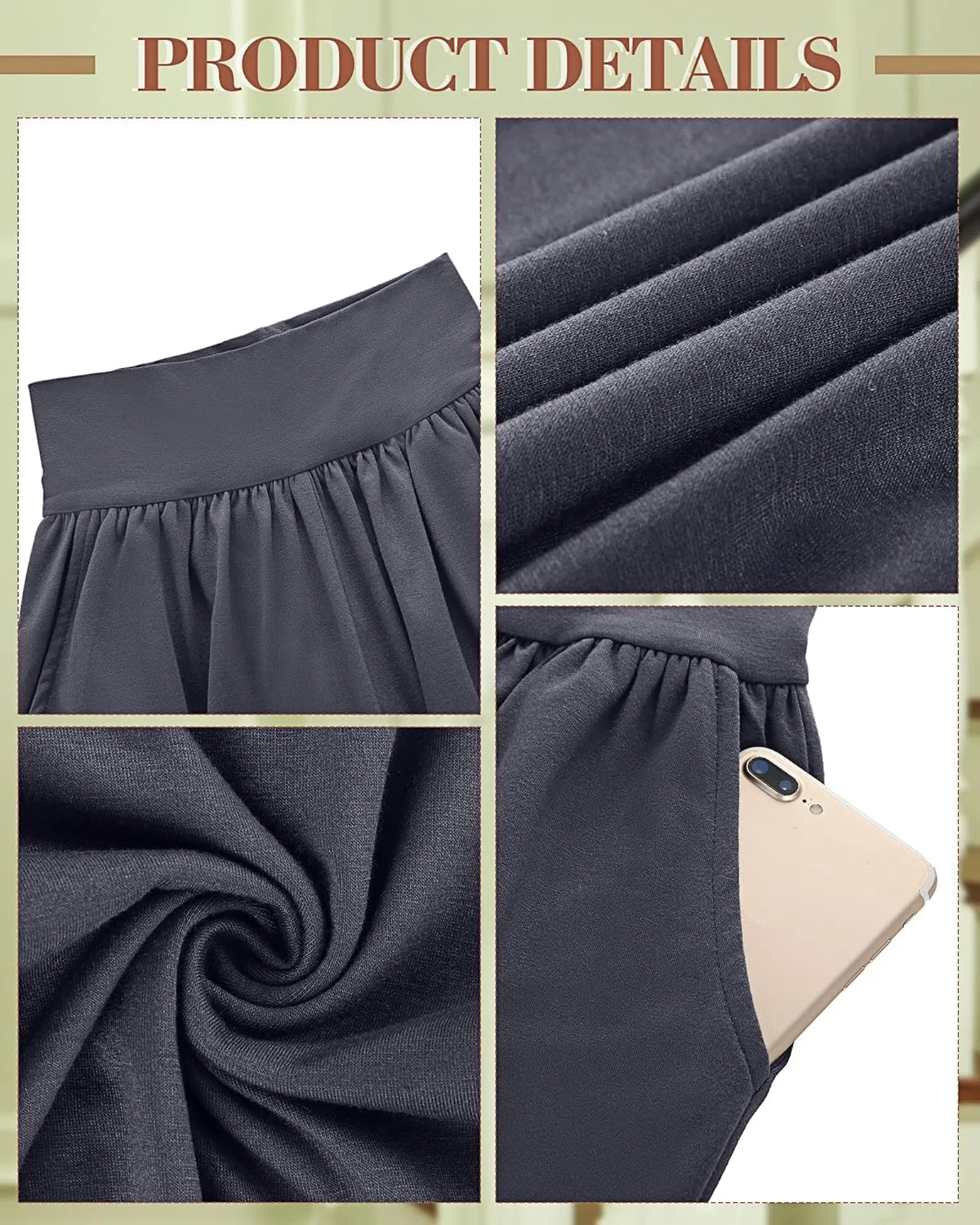 Neer 3 Pcs Women's Wide Leg Yoga Pant Comfy Loose High Waist Lounge Waist Lounge Casual Athletic Workout Joggers Apparel