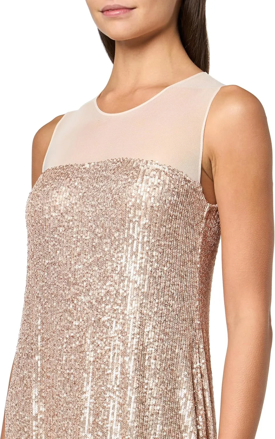 Norma Kamali Women's Sleeveless Swing Maxi Dress W/Mesh