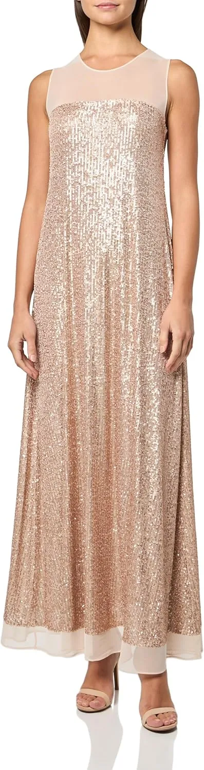 Norma Kamali Women's Sleeveless Swing Maxi Dress W/Mesh