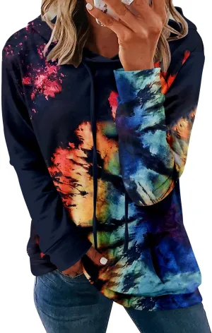 onlypuff Women's Pullover Hoodies Teen Girls Trendy Fall Fashion Tops Hooded Sweatshirts
