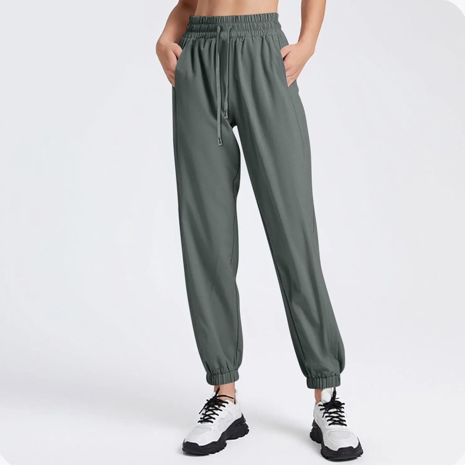 Pants for Women,Linen Sweatpants Petite High Waisted Straight Leg Trousers Dressy Linen Cotton Palazzo