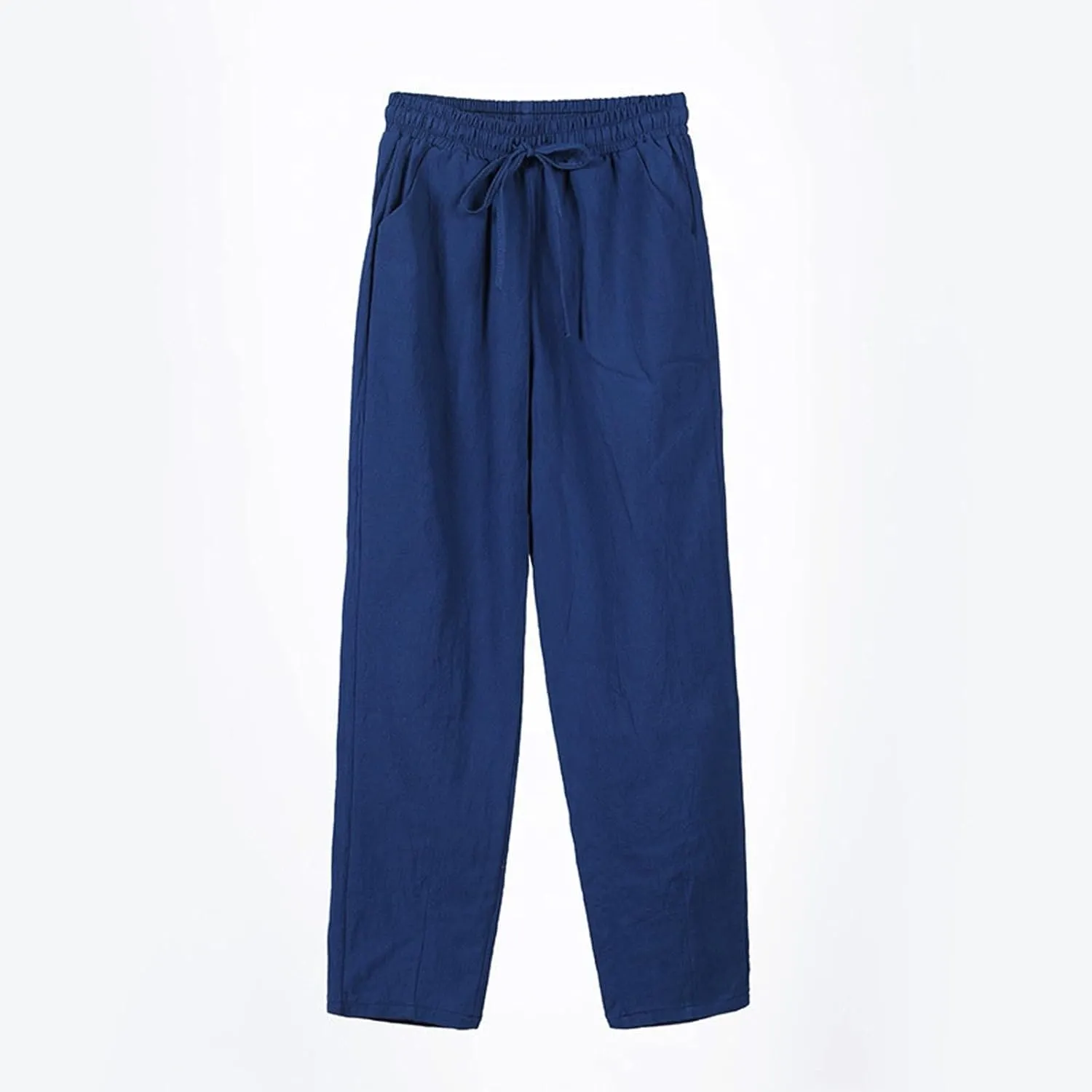 Pants Women Cotton Linen,Sweatpants Dressy Casual, Wide Leg High Waisted Cargo Petite Trousers with Pockets