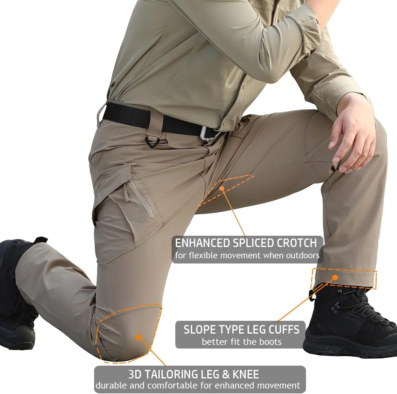 ReFire Gear Men's Quick Dry Tactical Pants Summer Lightweight Outdoor Hiking Cargo Trousers