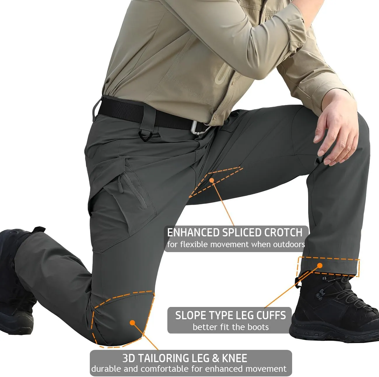 ReFire Gear Men's Quick Dry Tactical Pants Summer Lightweight Outdoor Hiking Cargo Trousers