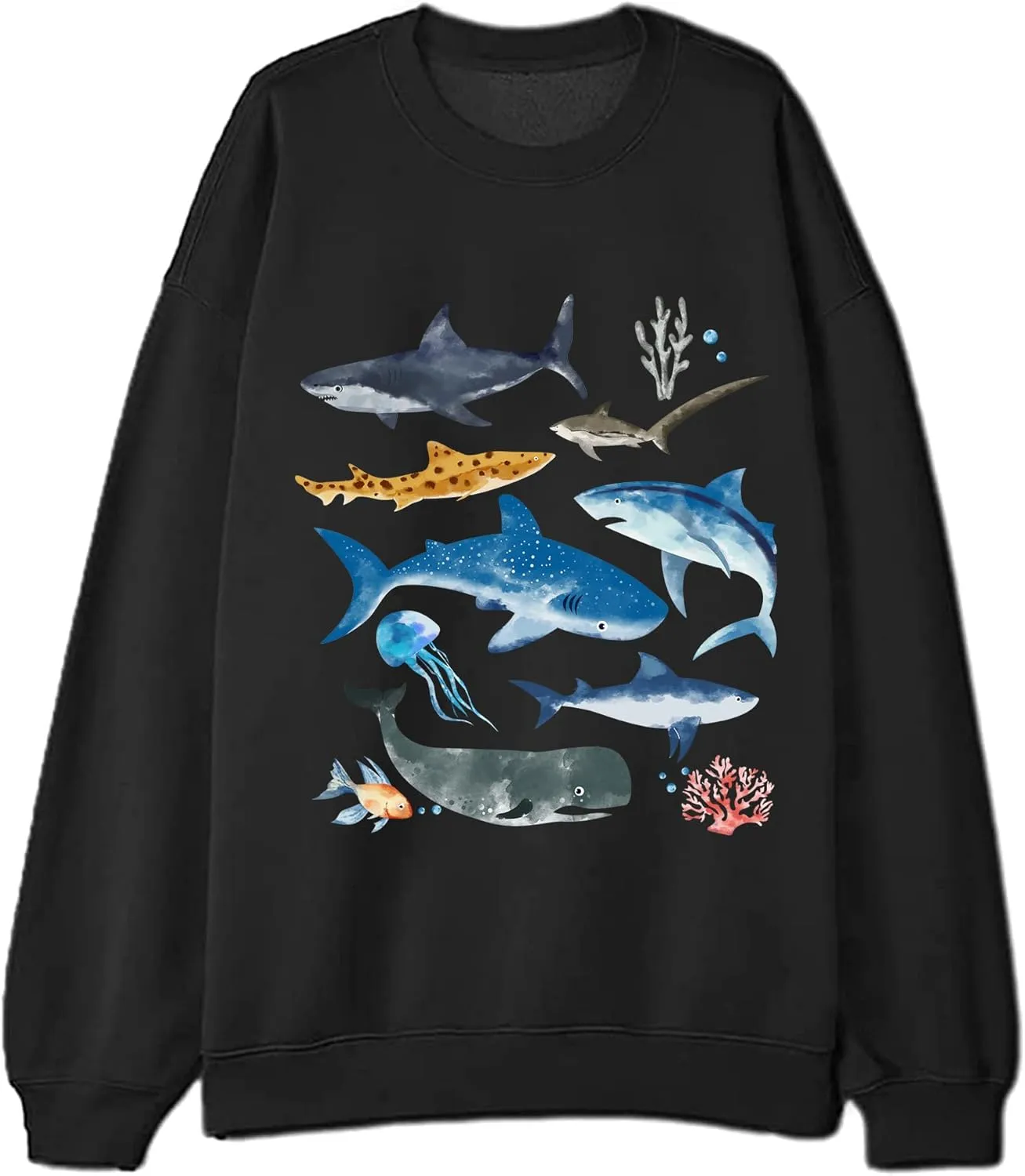 Remidoo Women's Oversized Sun and Moon Graphic Sweatshirts Long Sleeve Pullover Tops