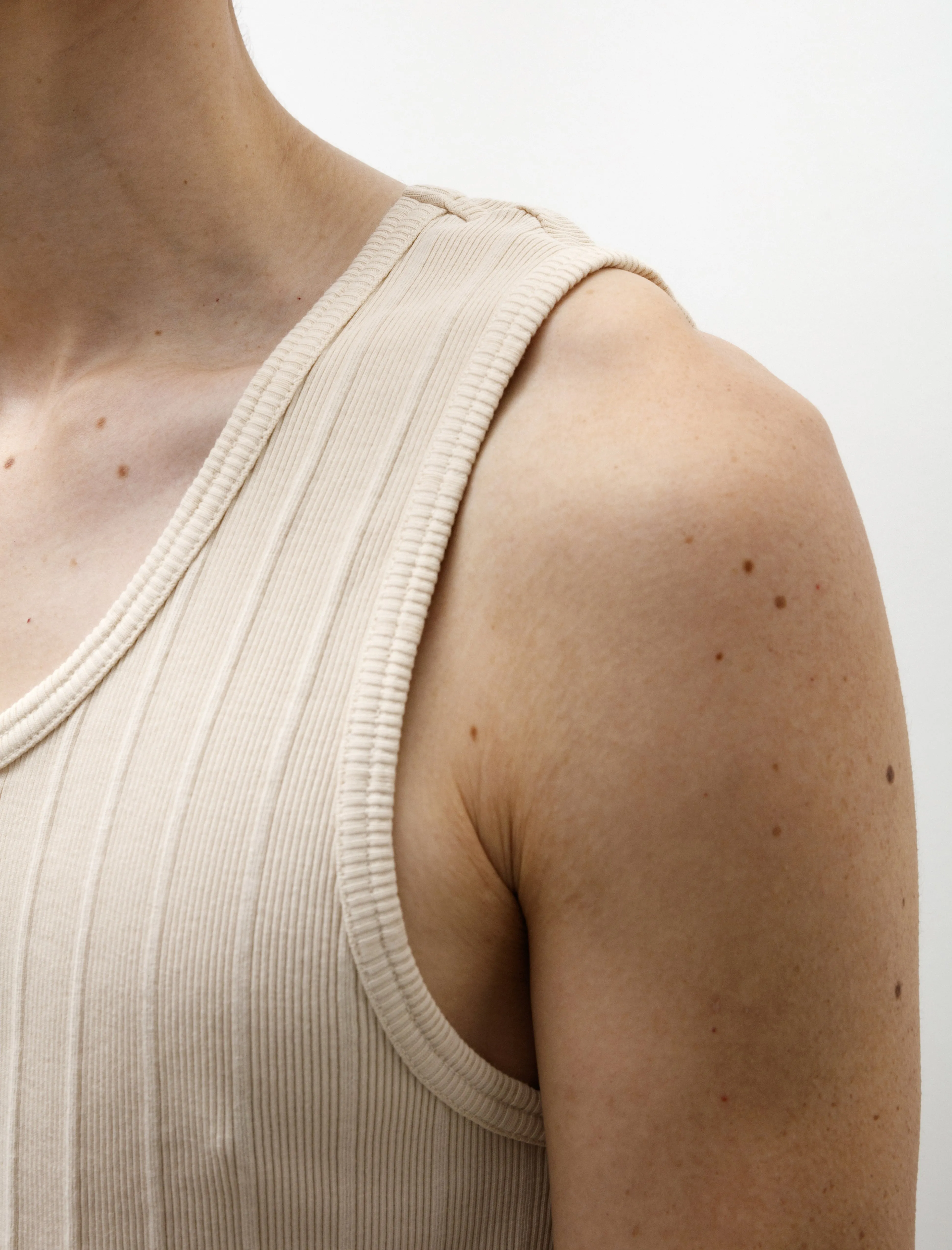 Rib Tank Top Two Pack Ecru