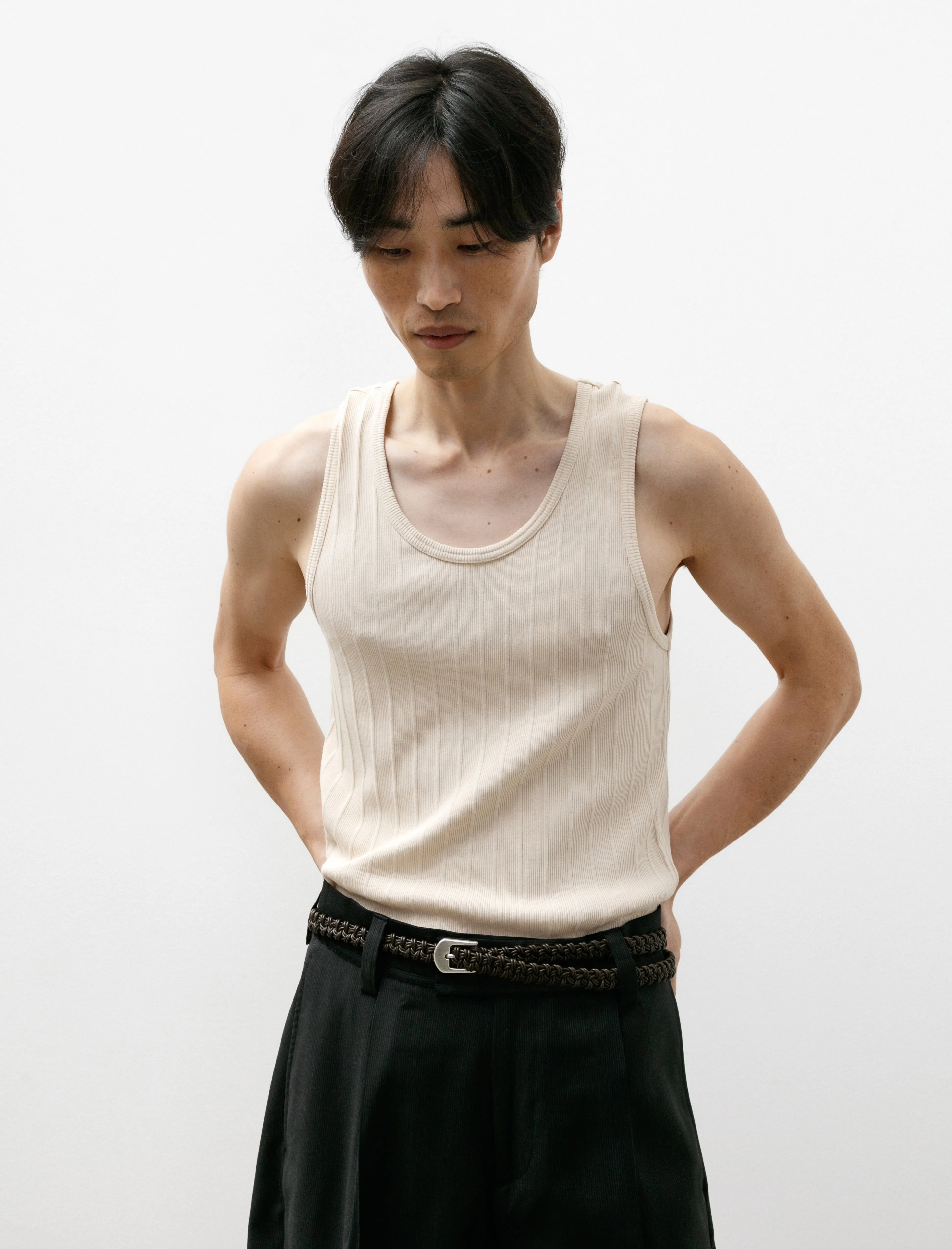 Rib Tank Top Two Pack Ecru