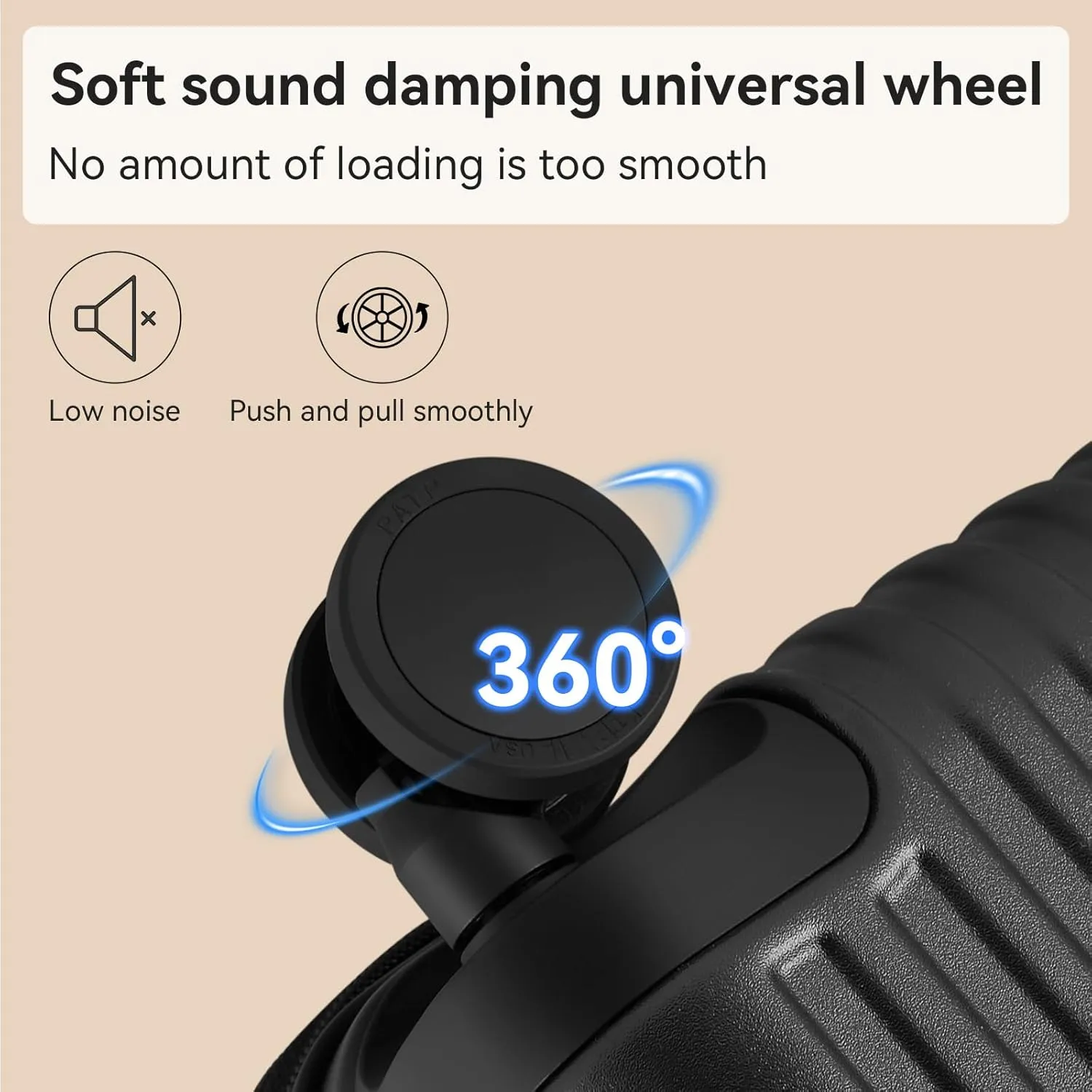 ROAMING 24 inch Suitcase Checked Luggage, Hard Shell PC Suitcase with Double Spinner Wheels, large Lightweight Expandable Rolling Luggage with TSA Lock & Cup Holder & USB Port YKK Zipper (Black)