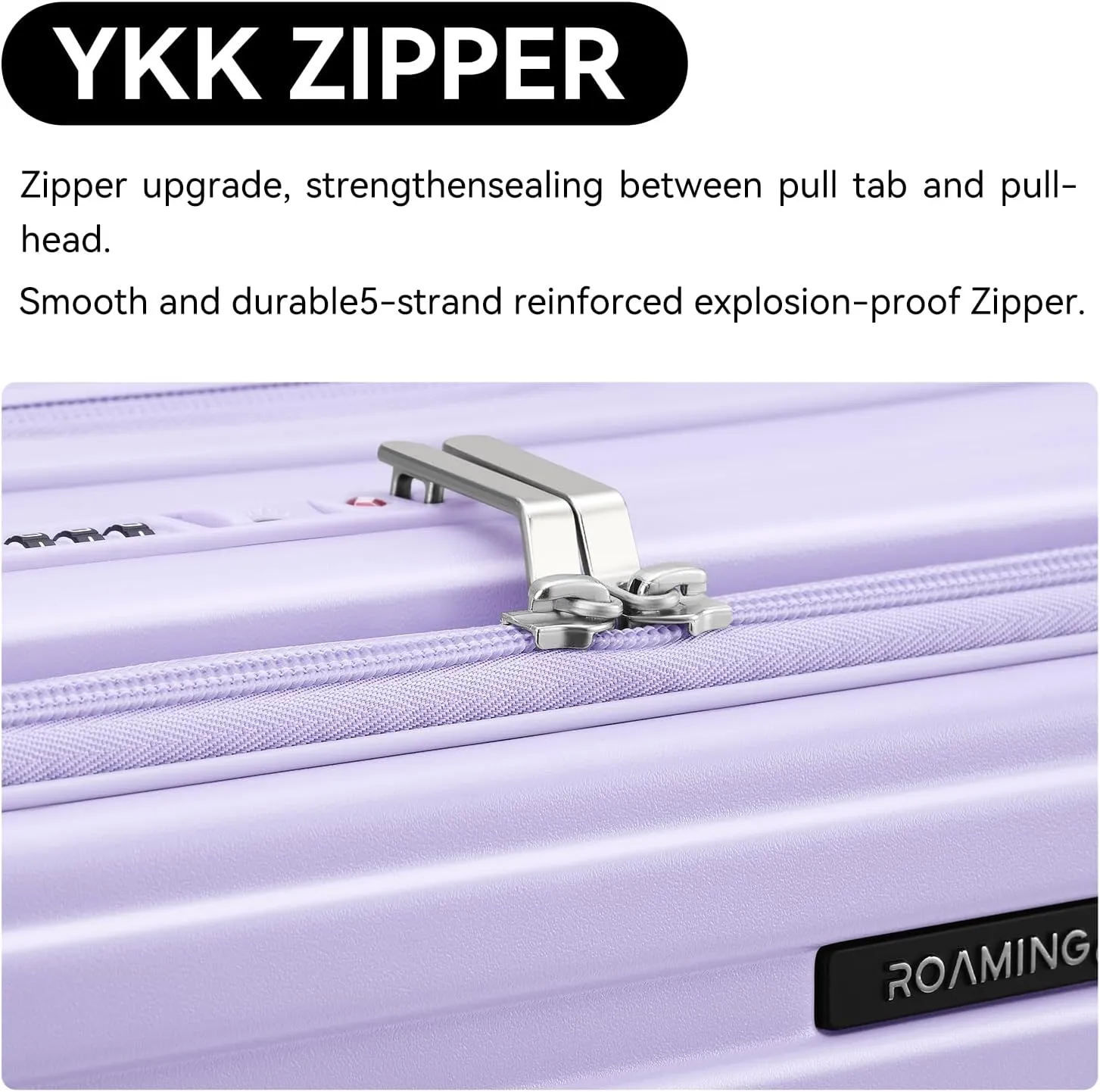 ROAMING 26-Inch Checked Luggage Expandable Front Opening Rolling Vacation Suitcase with Spinner Wheels and TSA Lock Cup Holder, PC Hard Shell Travel Trolley Case for Shout Business Trips purple