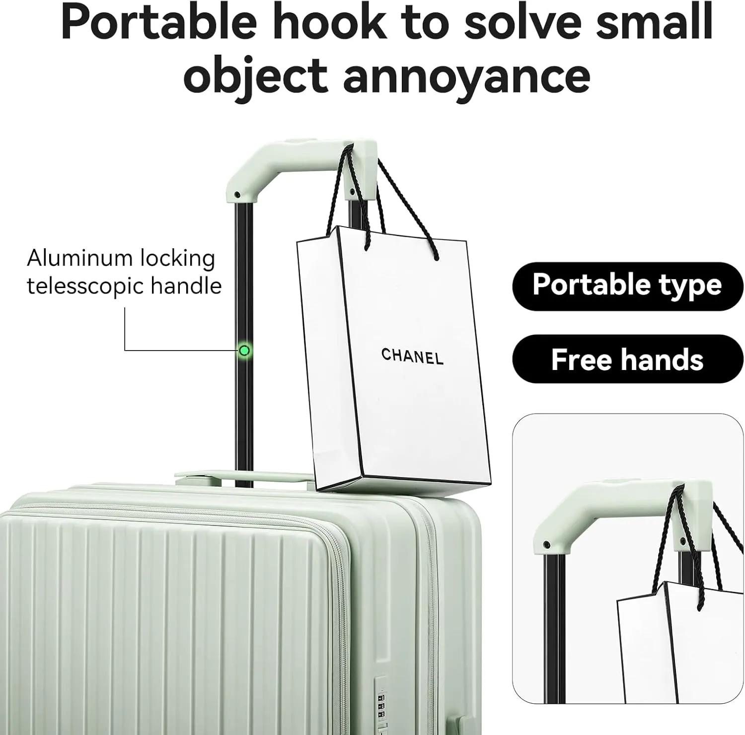ROAMING 26 Inch Checked Luggage Expandable PC Hard Shell Suitcases for Front Opening with Cup Holder TSA Lock Travel Luggage with Spinner Wheels Suitcase,Specially Designed Ergonomic Pull Rod Handle