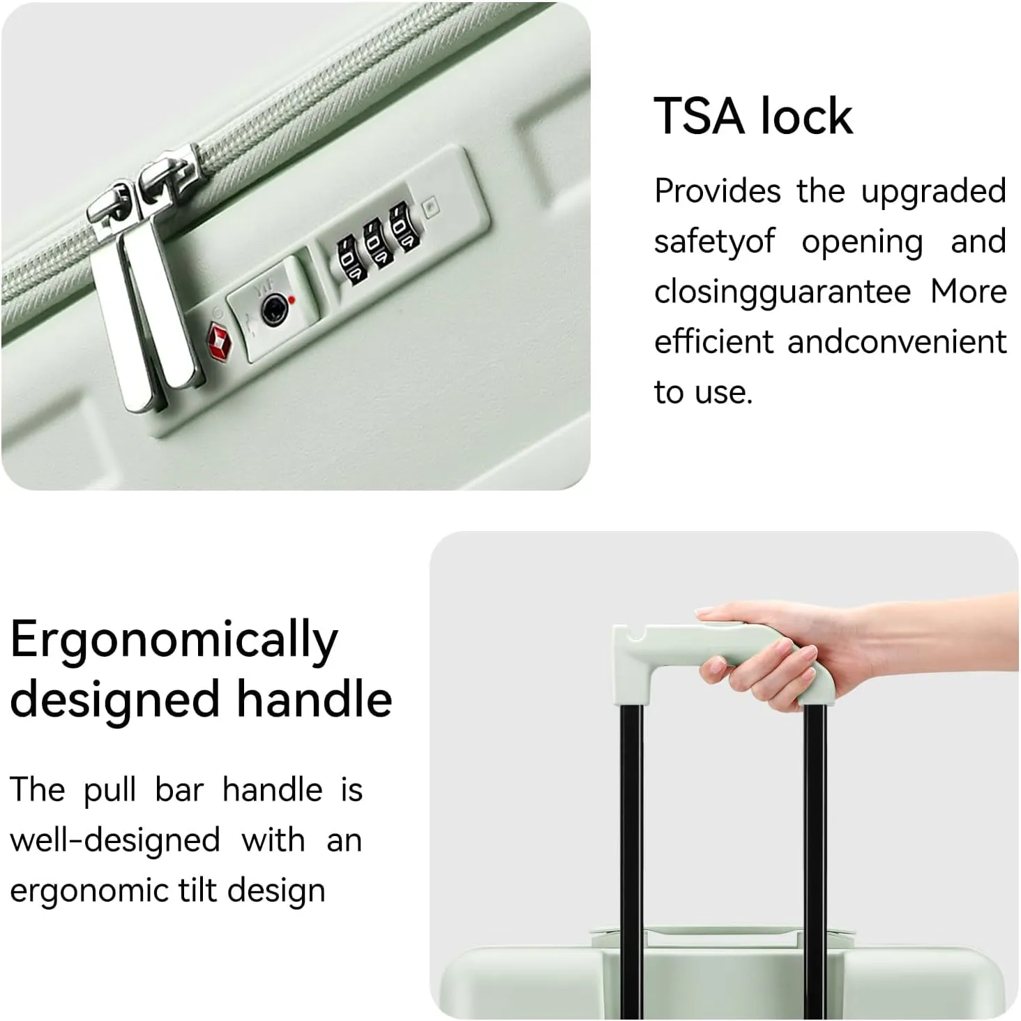 ROAMING Grace Expandable Carry On Luggage Airline Approved, 20 Inch Hardside Carry On Suitcase with Wheels, Travel Harshell Spinner Small Luggage with Tsa Lock, Jade cyan, 20-Inch Carry-On