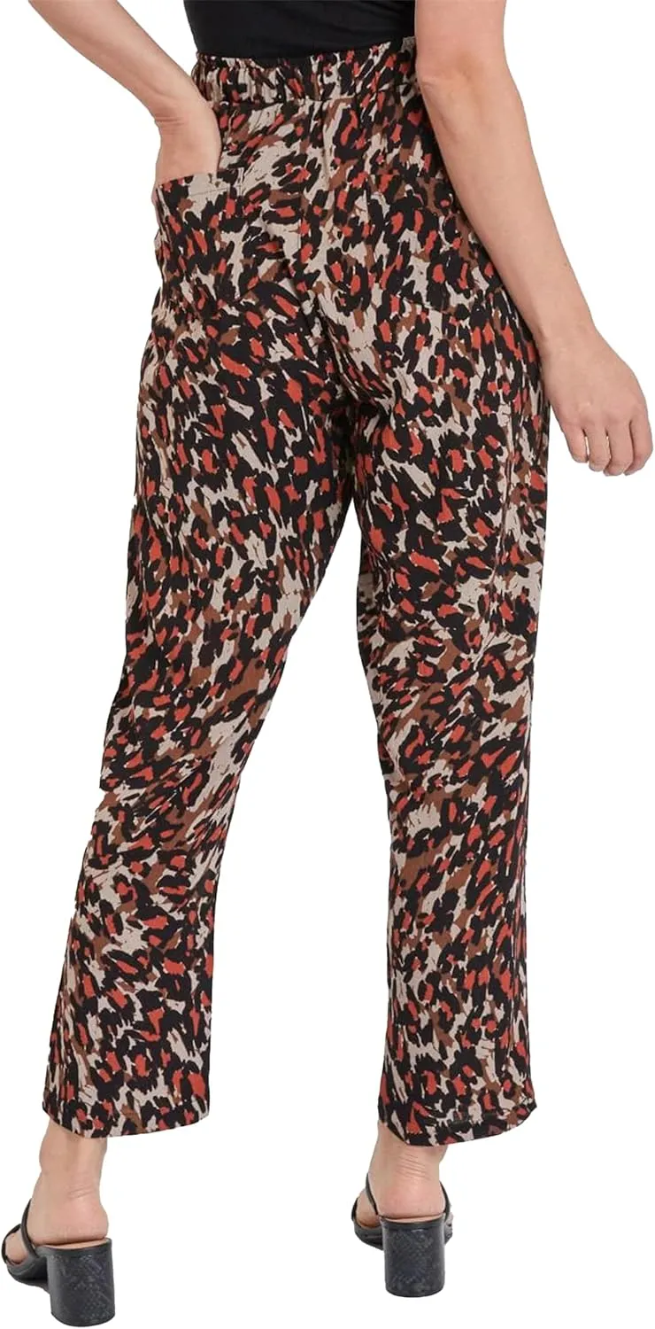 Royalty For Me Womens Women's Straight Tapered High Rise Drawstring Waistband Pants Lifestyle Collection