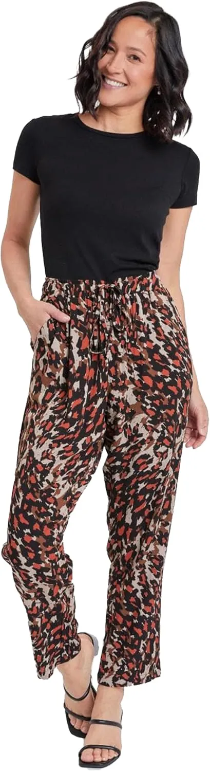 Royalty For Me Womens Women's Straight Tapered High Rise Drawstring Waistband Pants Lifestyle Collection