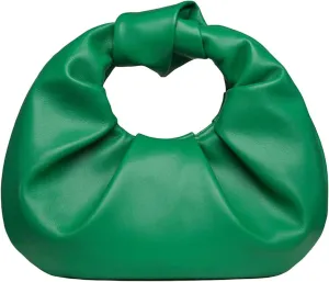 Ruched Hobo Clutch Purse for Women Genuine Leather Handbag Small and Elegant for Events or Date Night