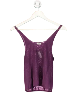 Saint Laurent Purple Sheer Tank Top UK XS/S