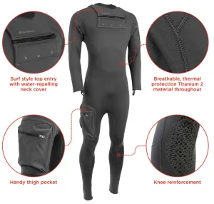 Sharkskin Male Titanium 2 Chillproof Multi-Sport Chest Zip