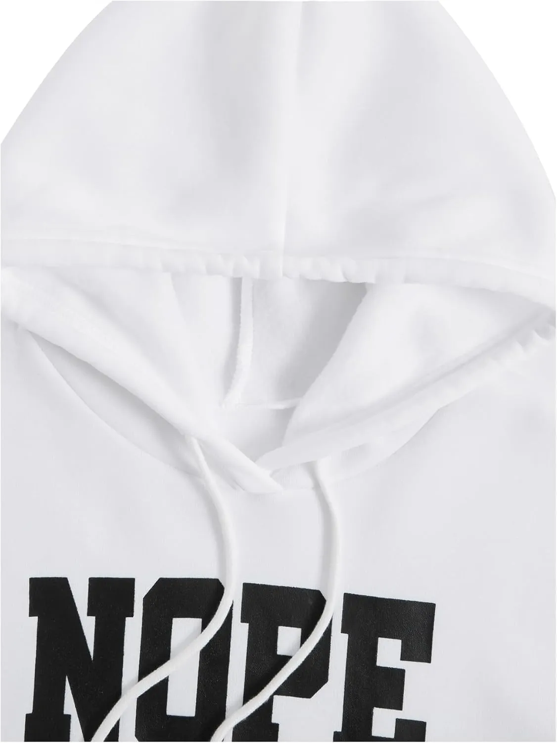 SHENHE Women's Slogan Letter Print Long Sleeve Hooded Sweatshirt Pullover Hoodie Tops