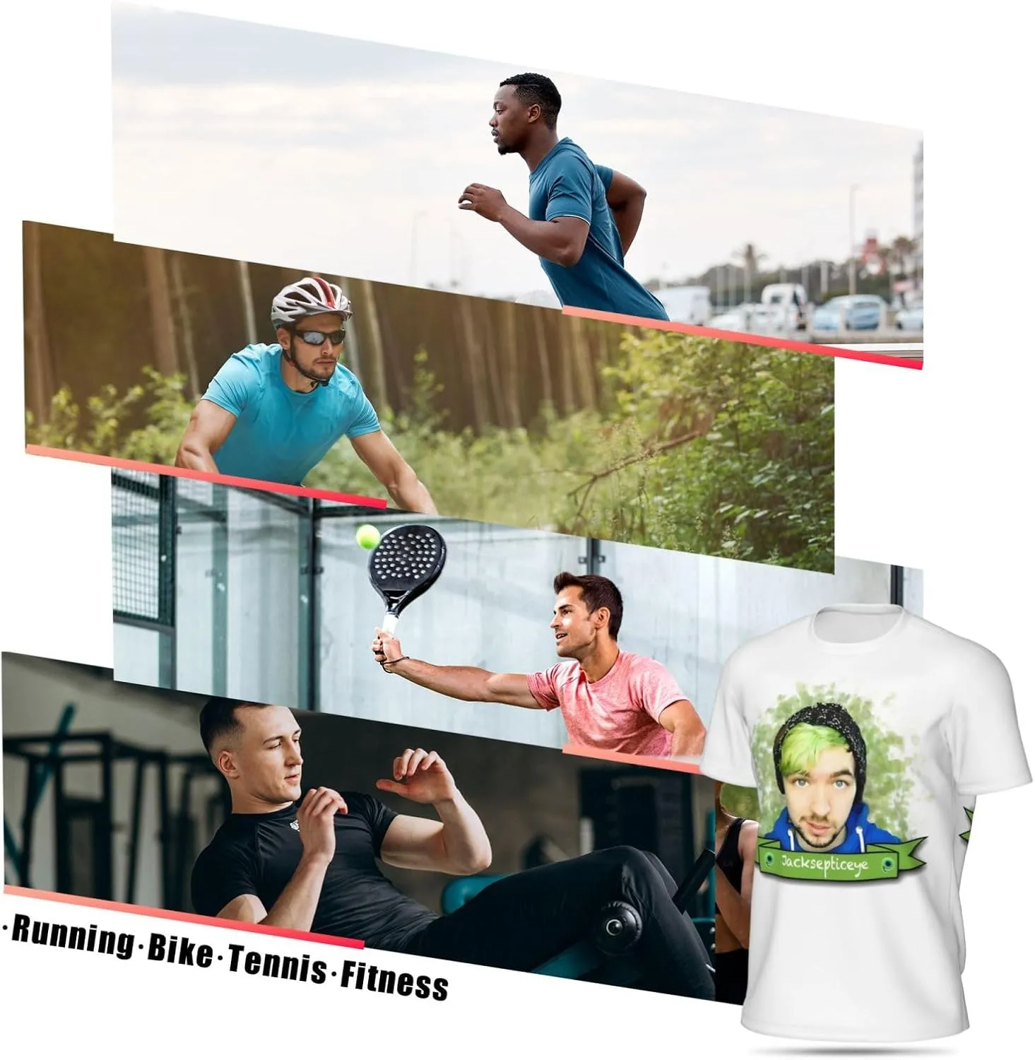 Shirt Mens Short Sleeve Crewneck 3D Graphic Printing Summer Sports Tops Clothing