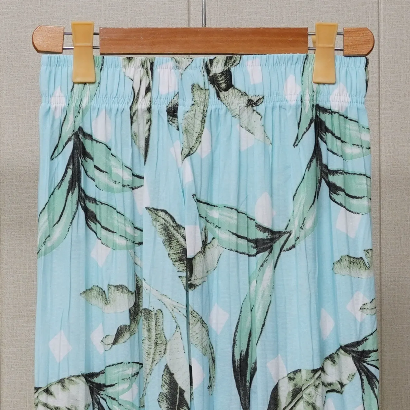 Sky Blue Printed Linen Palazzo (PL001)