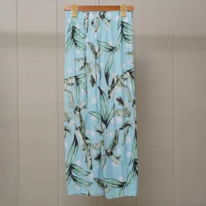 Sky Blue Printed Linen Palazzo (PL001)