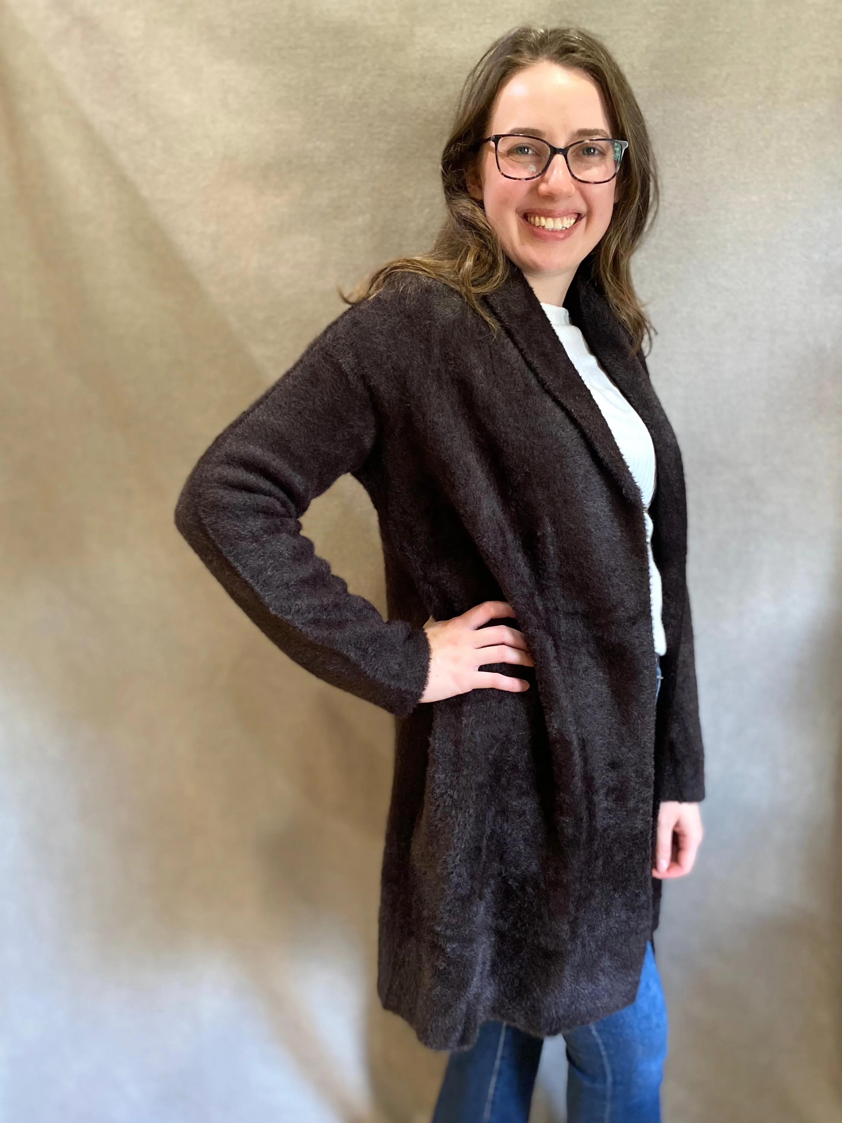 Sweater Coat in Mink | Liverpool