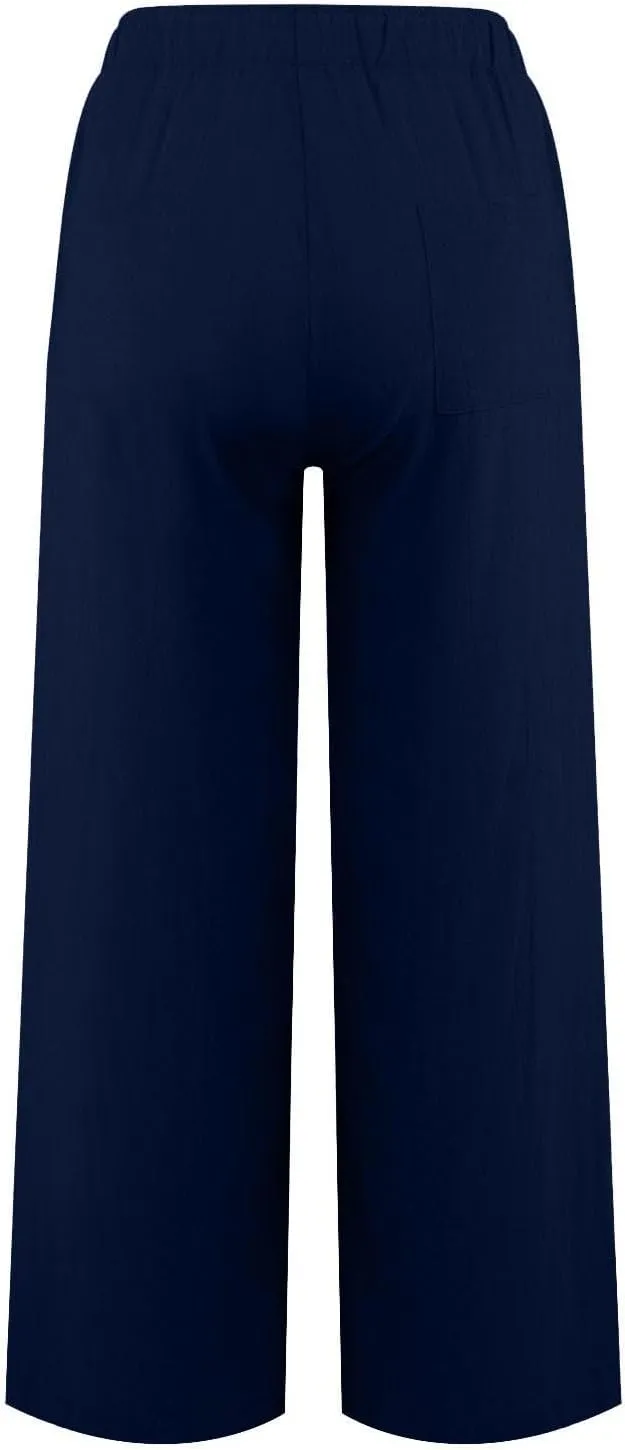 Sweatpants Women Cargo High Waisted,Pants Waist, Cotton Linen Wide Leg Trousers with Pockets Petite