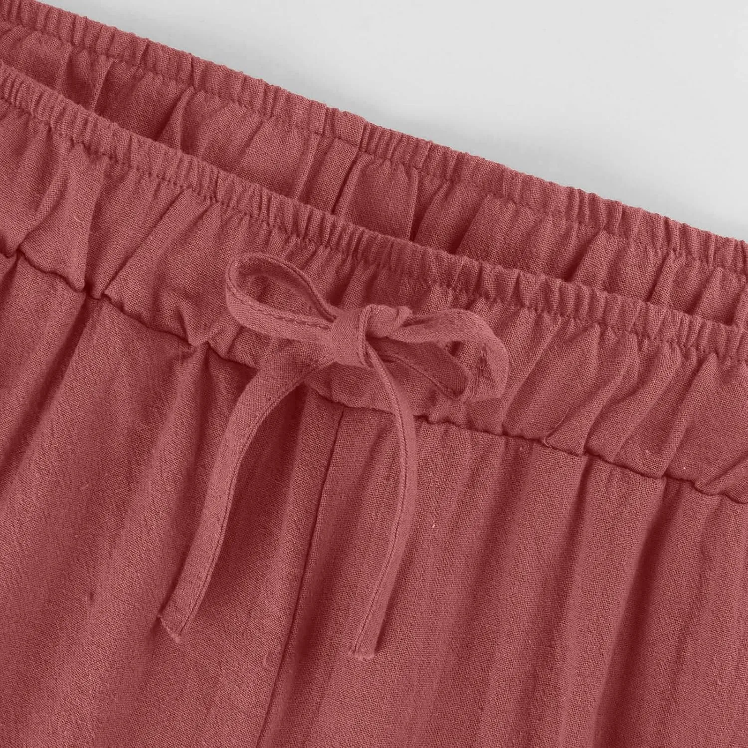 Sweatpants Women Cargo High Waisted,Pants Waist, Cotton Linen Wide Leg Trousers with Pockets Petite