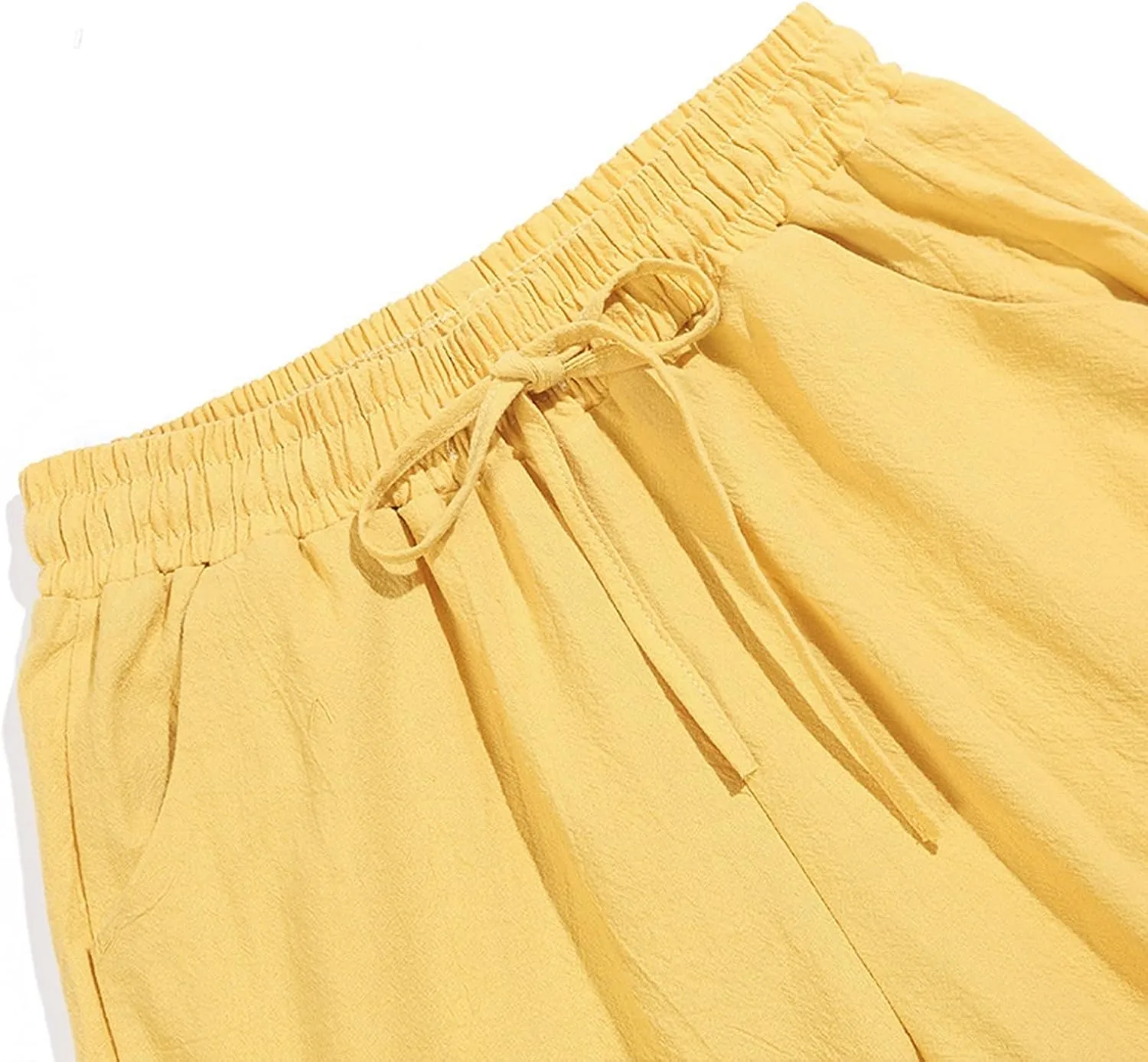 Sweatpants Women Golf Cotton Linen Low Rise,Wide Leg Pants Striped, Trousers with Pockets Baggy Wide
