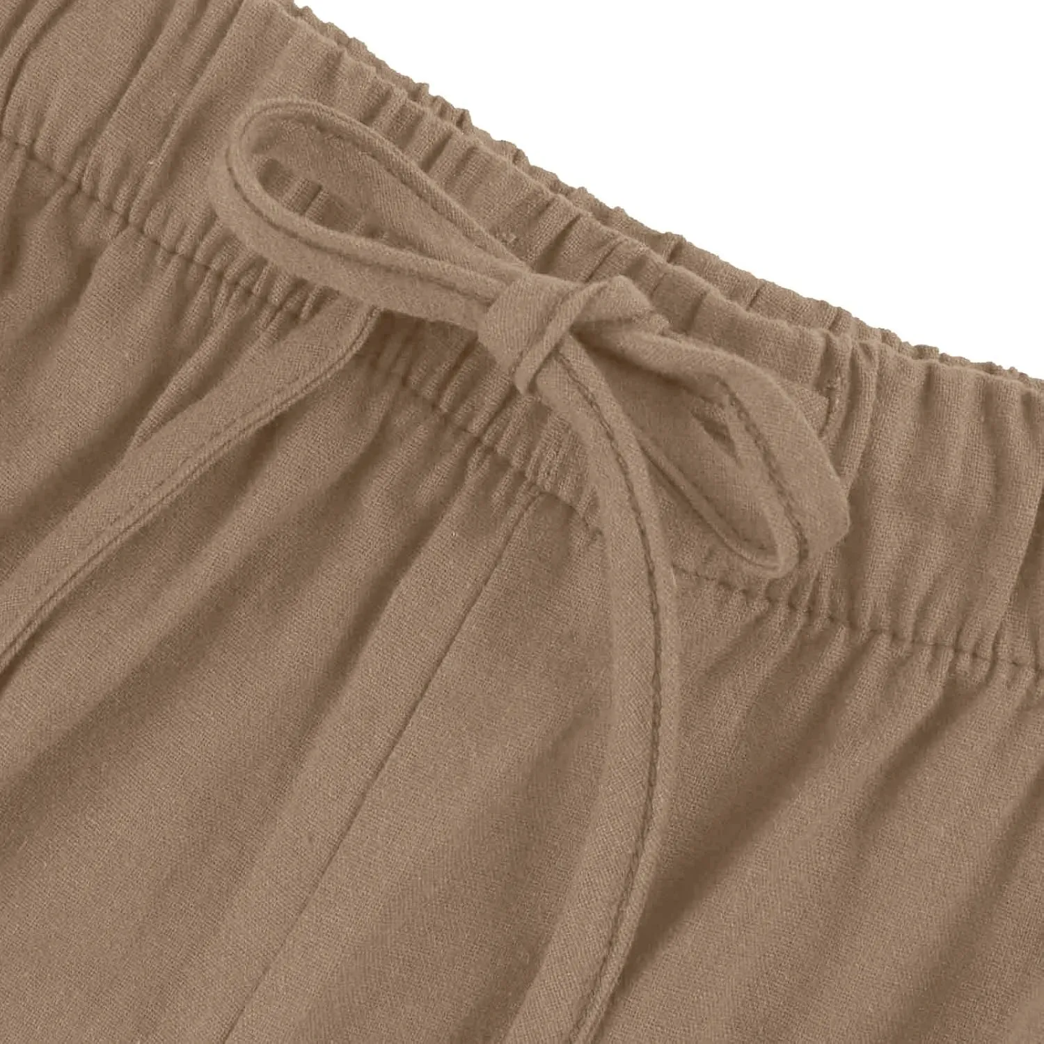 Sweatpants Women Trousers with Pockets Cotton Linen High Waisted Cargo, Travel Pants Wide Leg Summer Petite