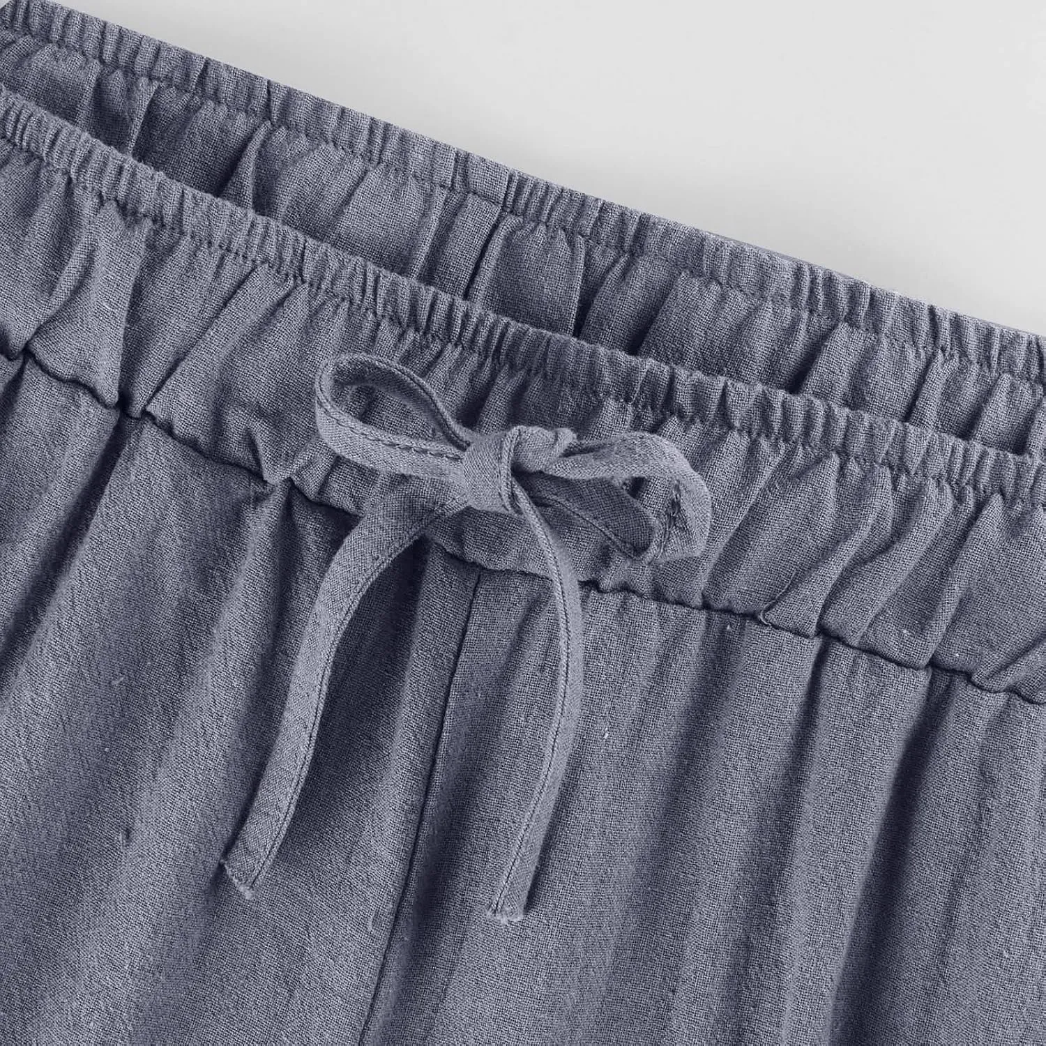 Sweatpants Women,Pants Petite, High Rise Baggy Wide Leg Golf Cotton Linen Trousers with Pockets