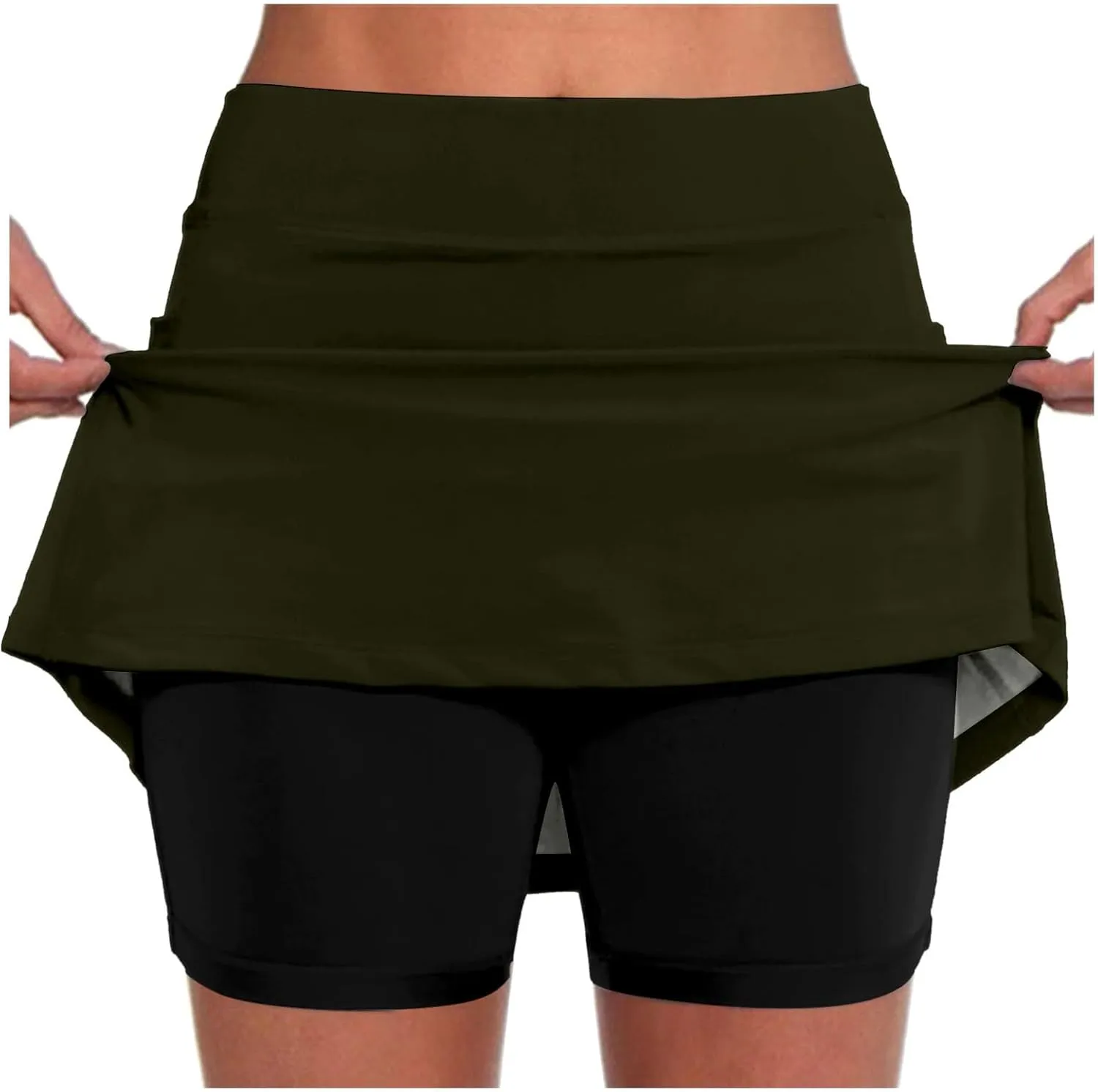Tennis Skirts for Women with Shorts Plus Size Golf Yoga Skort High Waisted Athletic Workout Casual Pockets Skirt