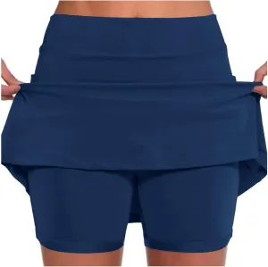 Tennis Skirts for Women with Shorts Plus Size Golf Yoga Skort High Waisted Athletic Workout Casual Pockets Skirt