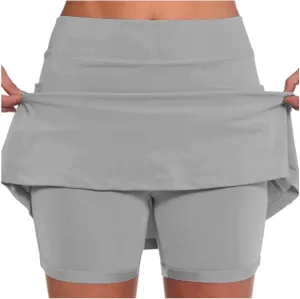 Tennis Skirts for Women with Shorts Plus Size Golf Yoga Skort High Waisted Athletic Workout Casual Pockets Skirt