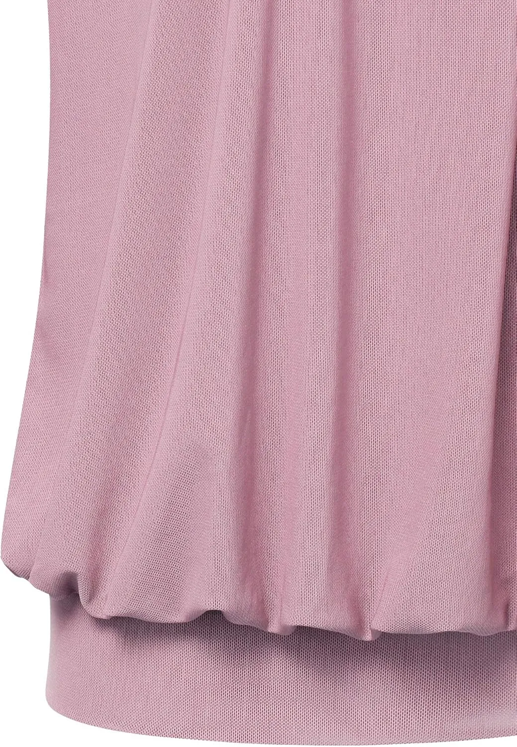Timeson Women's Long Sleeve Scoop Neck Pleated Front Fitted Blouse Tops