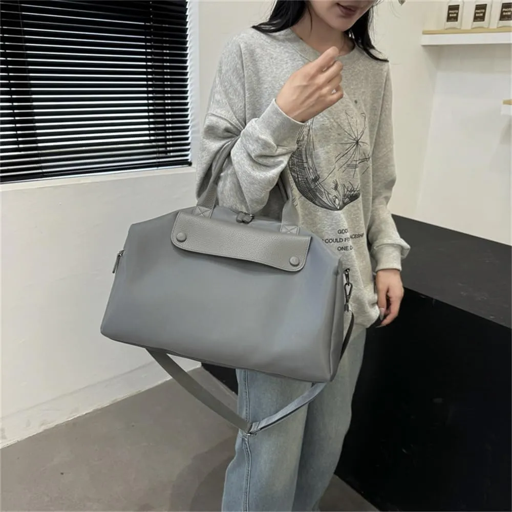 Travel Garment Bags Female Travel Handbag Travel Bag Yoga Fitness Bag Duffle Bag(Gray)