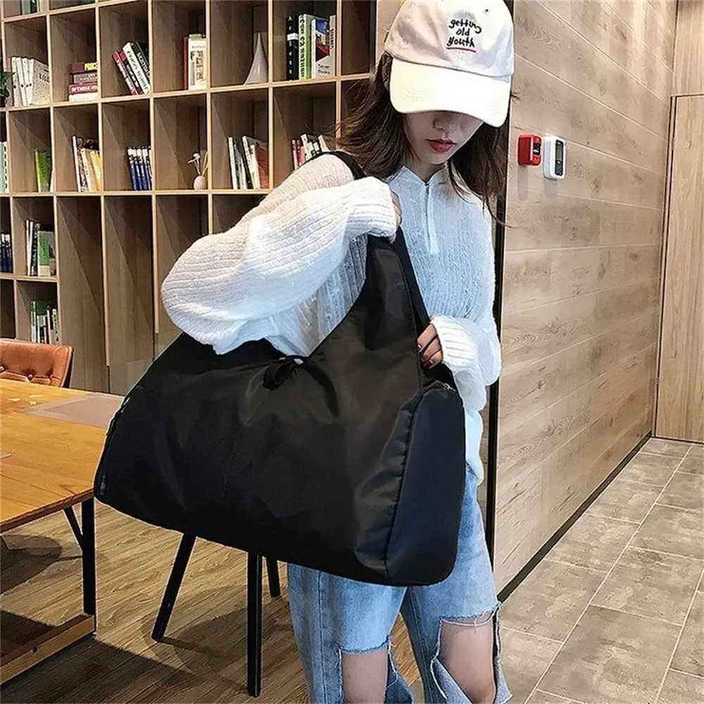 Travel Garment Bags Sports Swimming Gym Bag Yoga Outdoor Travel Bag Duffle Bag(Black)